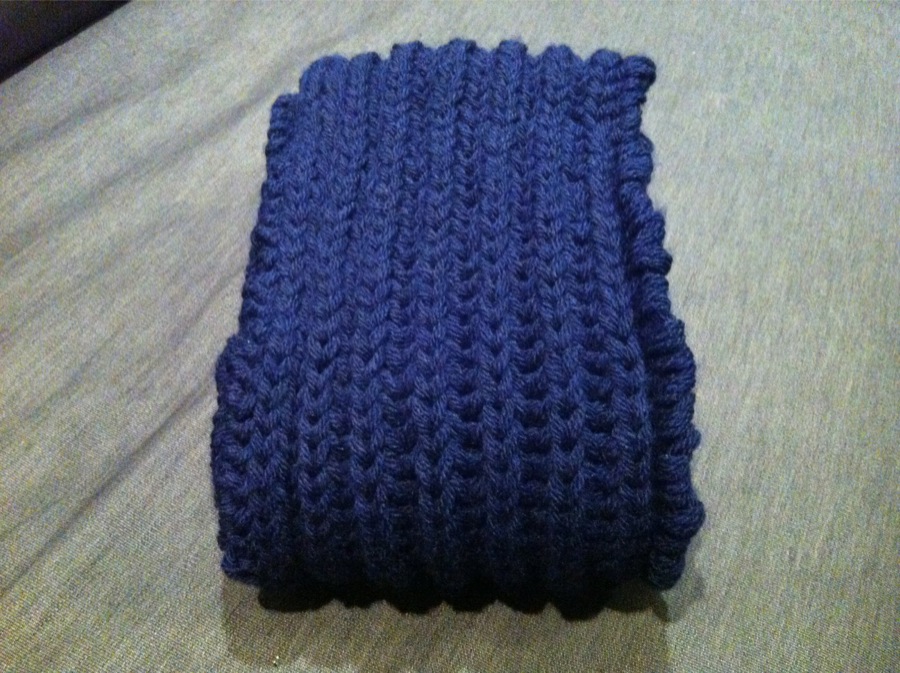 tricoter une echarpe en cote anglaise